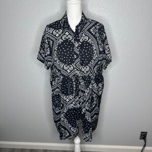 Miss Guided-- Black Bandana Dress‎ size 10